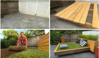 Cách làm một chiếc giường cỏ xanh cho sân vườn